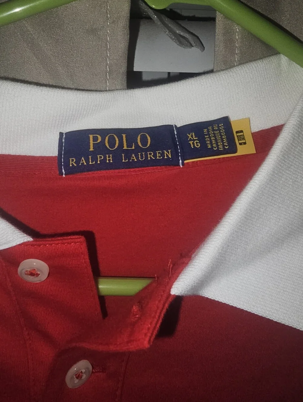 Men Polo Ralph Lauren Red, White & Blue Stripe Shirt